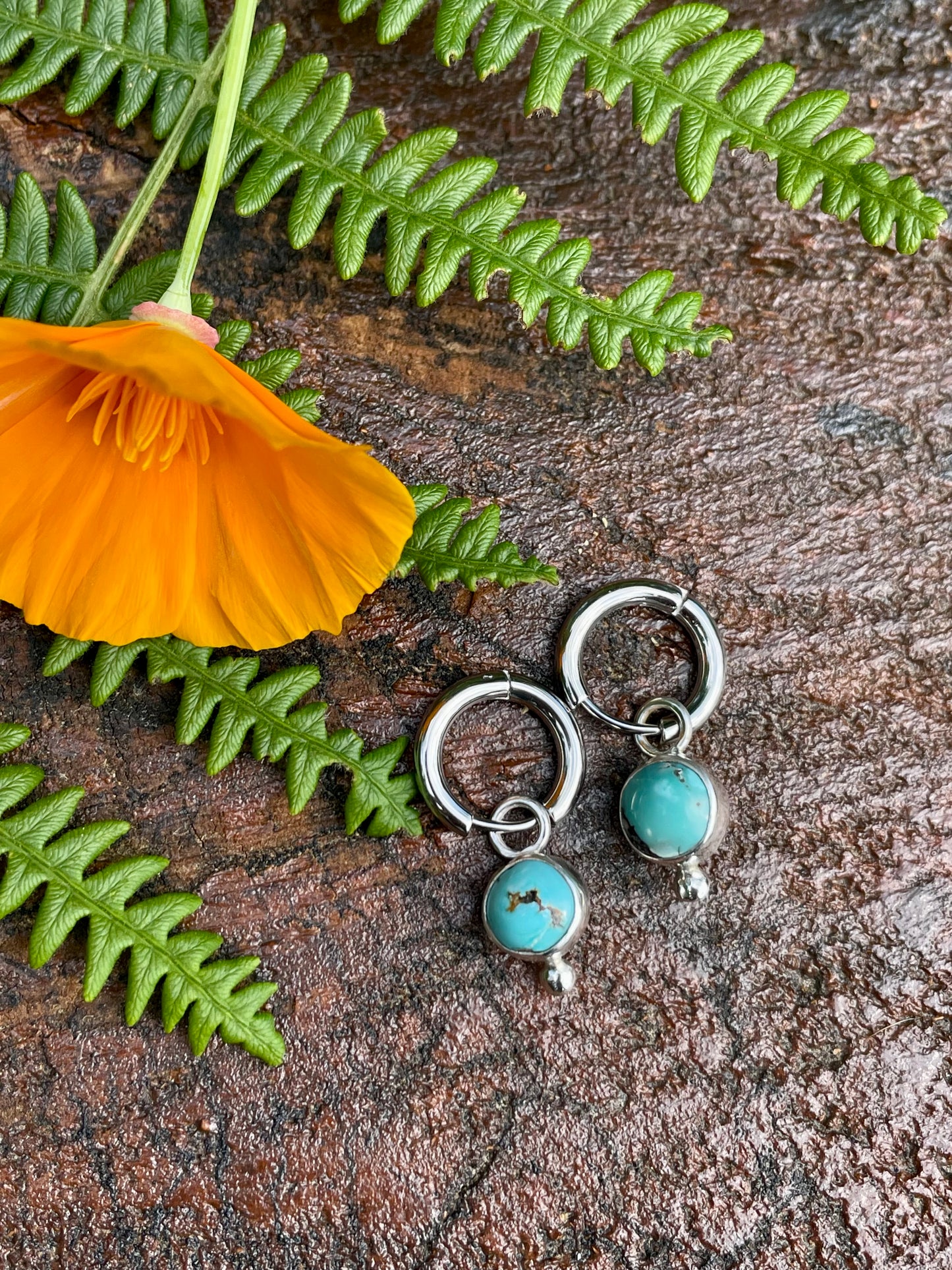 Cananea Turquoise Huggie Hoops 1