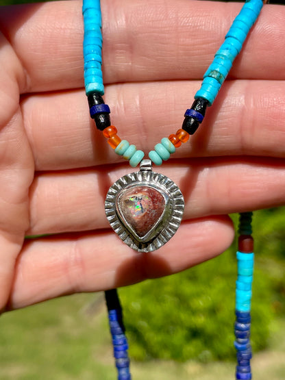 Mexican Fire Opal Beaded Necklace