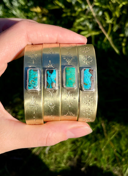 Mixed metal Turquoise Cuff 2