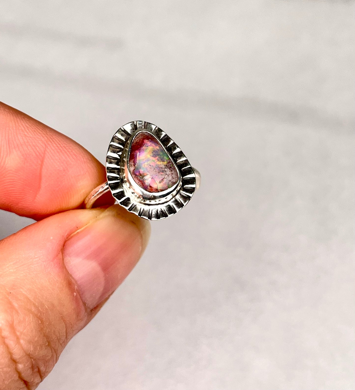 Mexican Fire Opal size 8