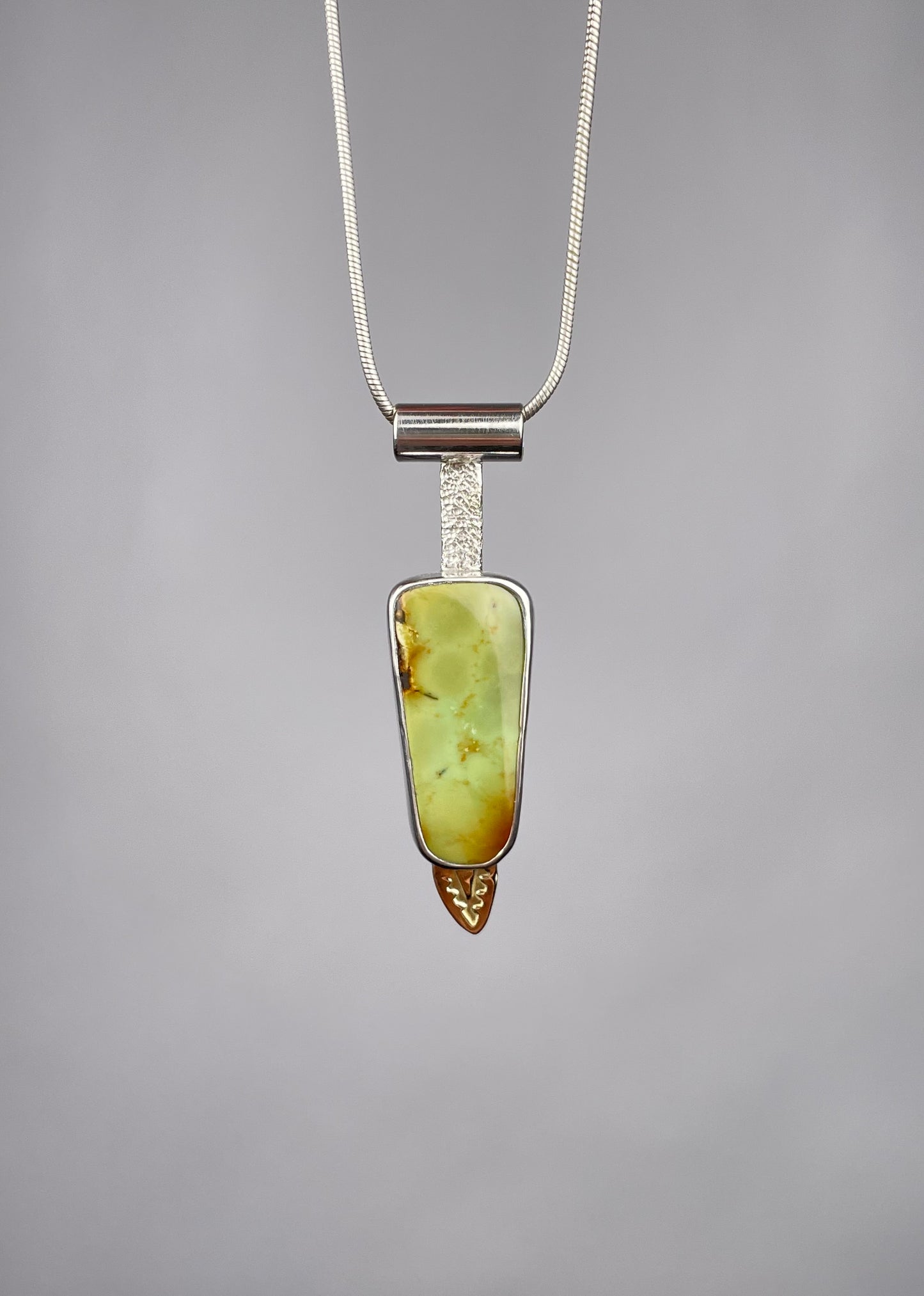 Variscite Pendant with Gold details