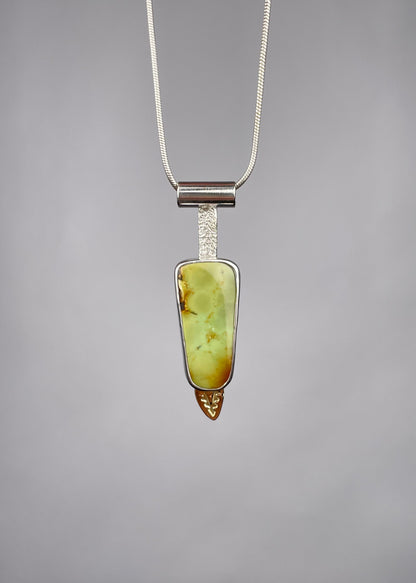 Variscite Pendant with Gold details