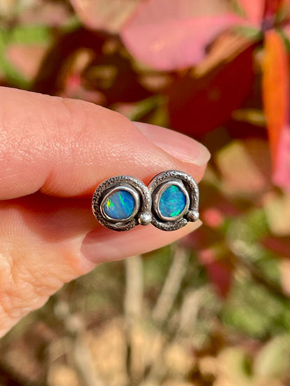 Australian Opal Stud Earrings
