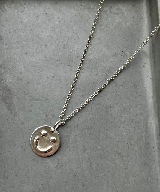 Sterling Silver Smiley Pendant
