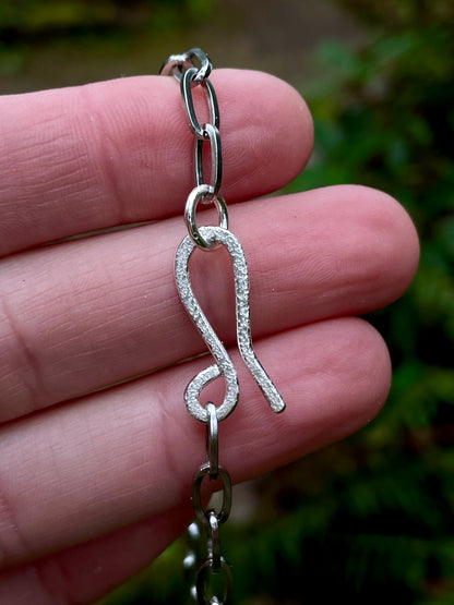 Stacking Necklace with oversized clasp
