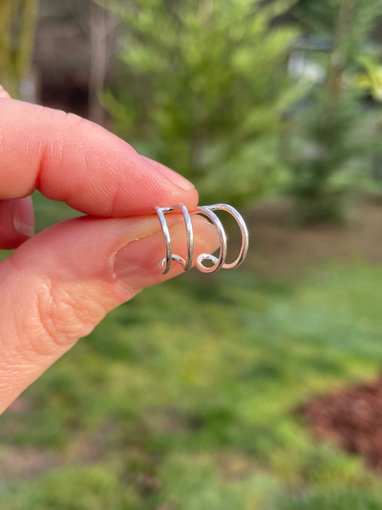 Crecsent Sterling Hoops