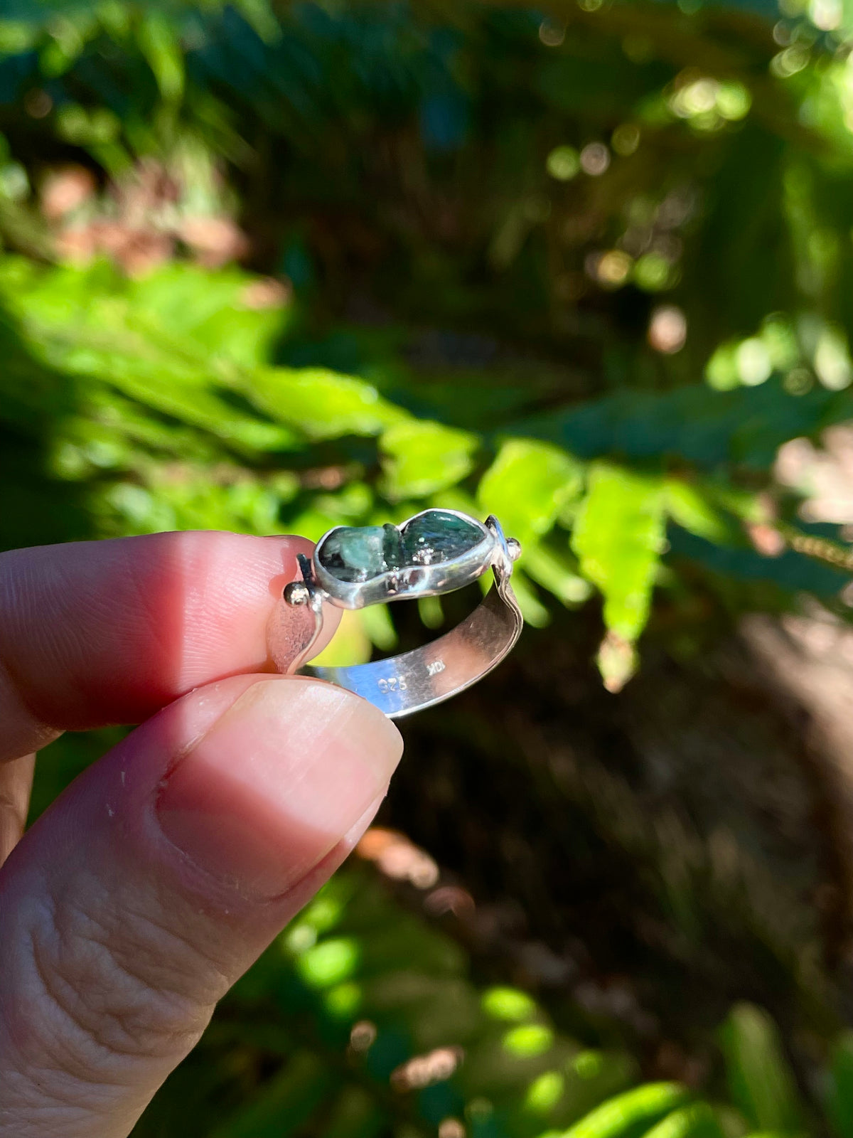 Emerald east/west Ring size 8