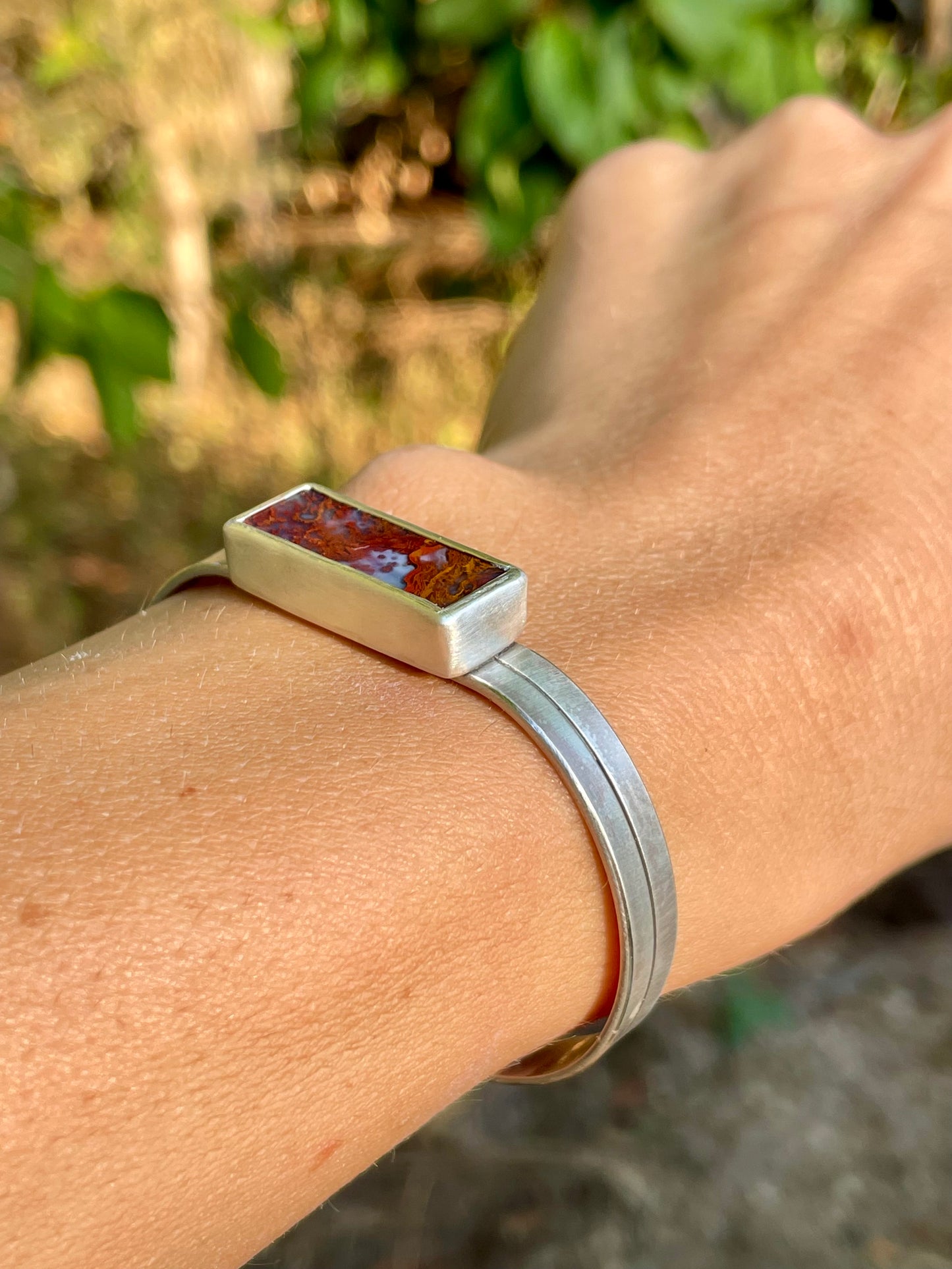 Red Moss Agate Cuff