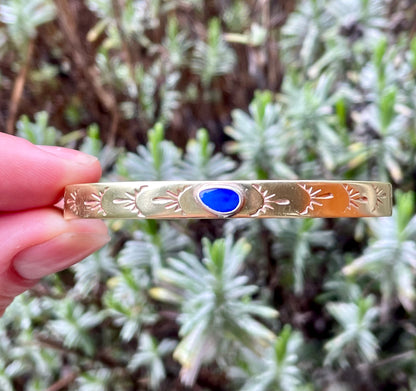Australian Opal Brass Cuff 2