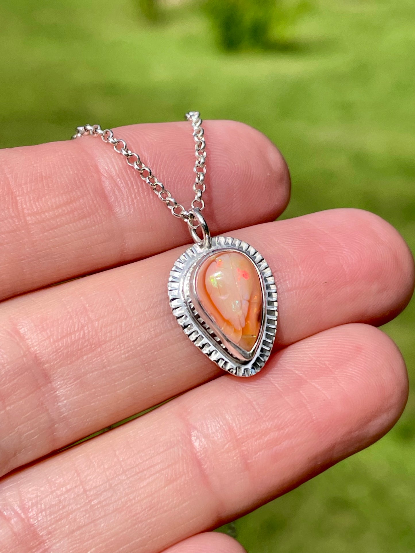 Mexican Fire Opal necklace