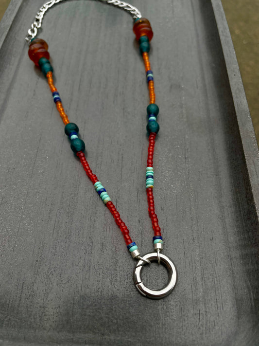 Beaded charm holder Necklace no4