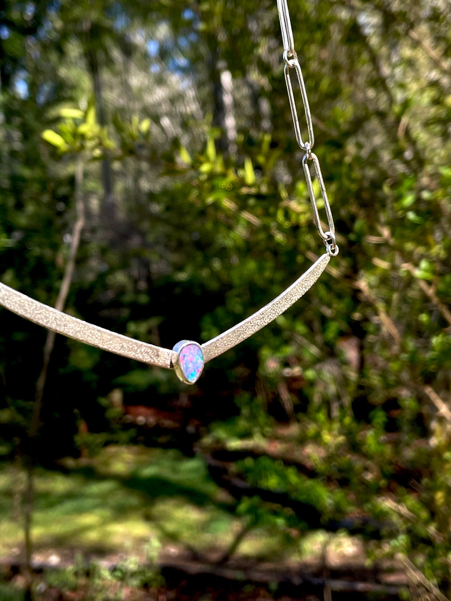 Australian Opal Bar Necklace