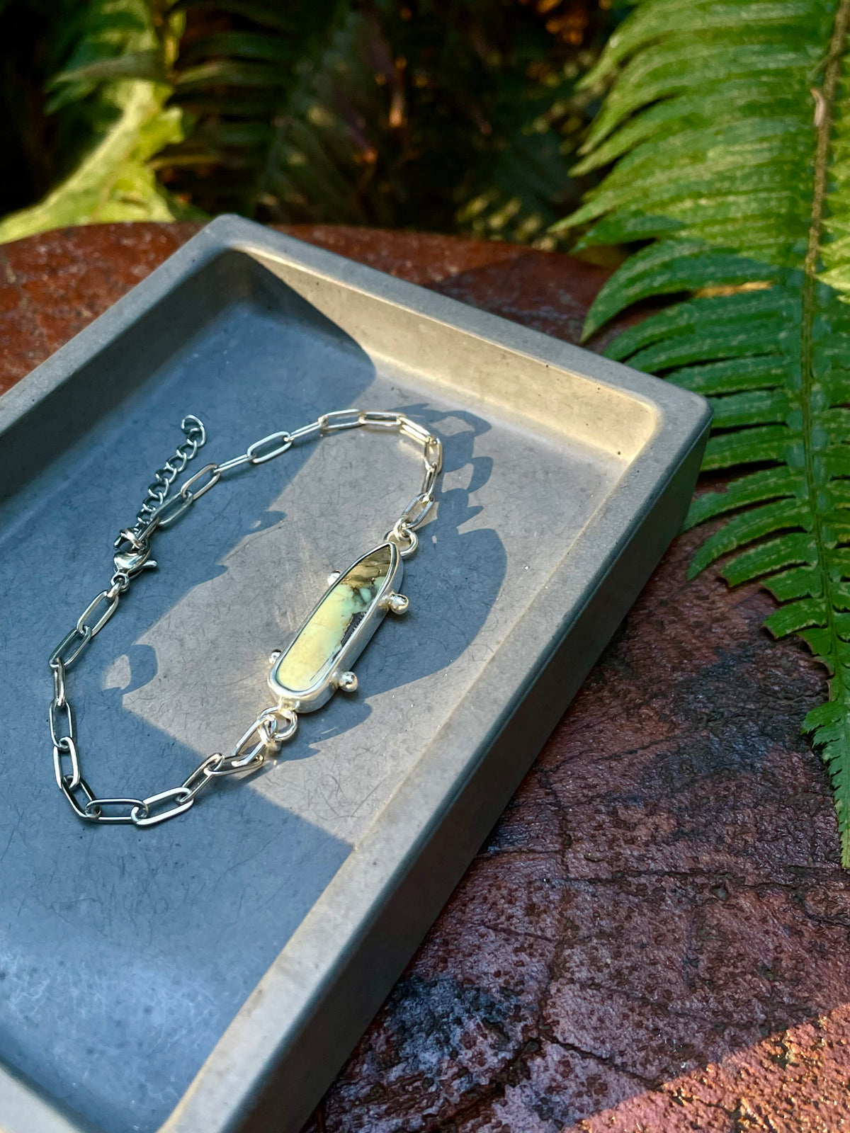 Variscite Chain Bracelet 5