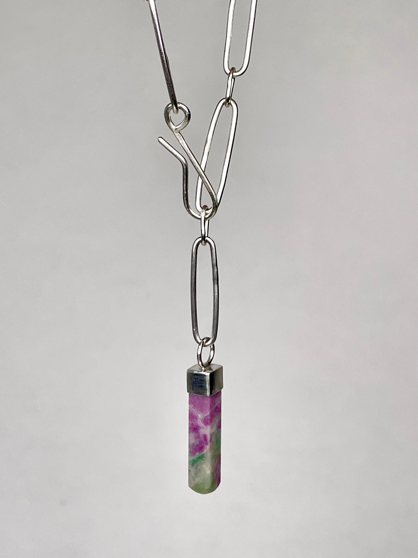 Nevada mined Variscite on a hand fabricated chain