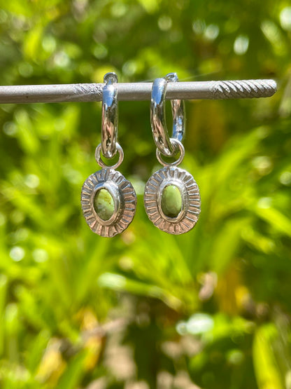 Sonoran Gold Turquoise Huggie Hoops