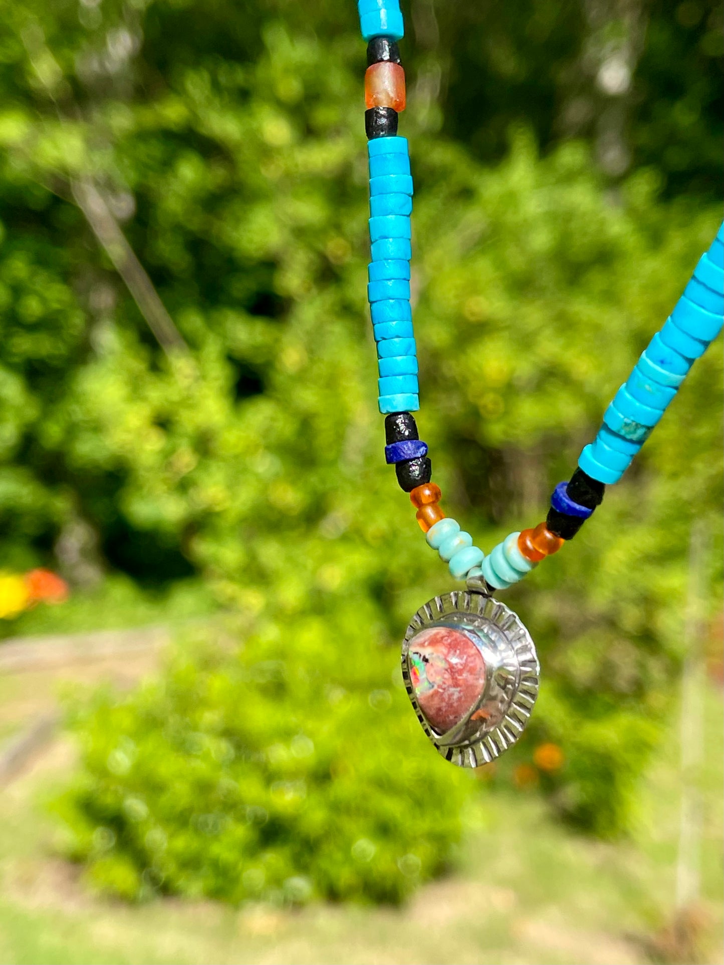 Mexican Fire Opal Beaded Necklace