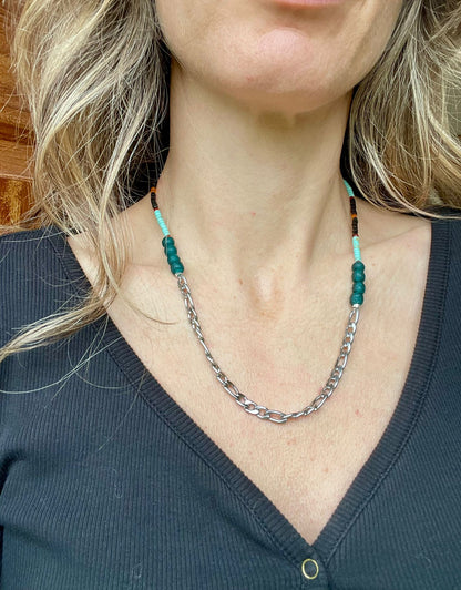 Beaded charm holder Necklace no3