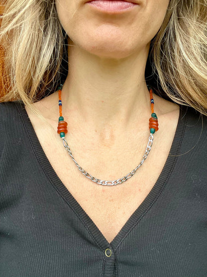 Beaded charm holder Necklace no4