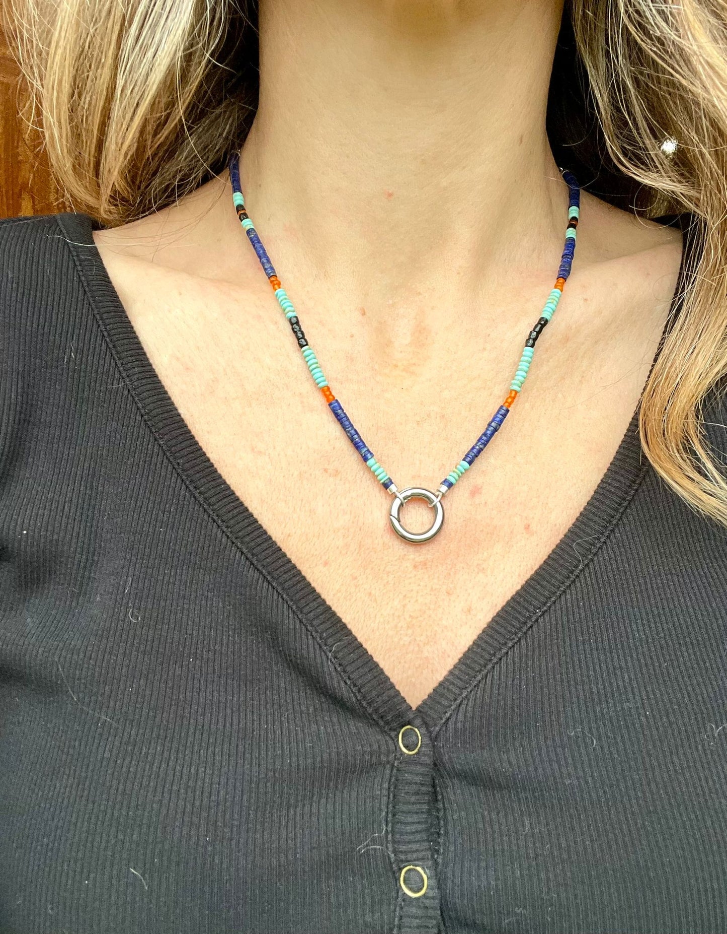 Beaded charm holder Necklace no5