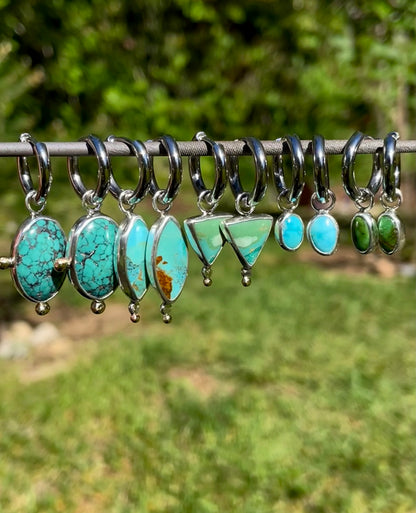 Whitewater Turquoise Huggie Hoop