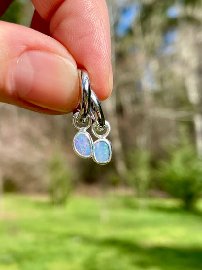 Australian Opal Huggie Hoop 4