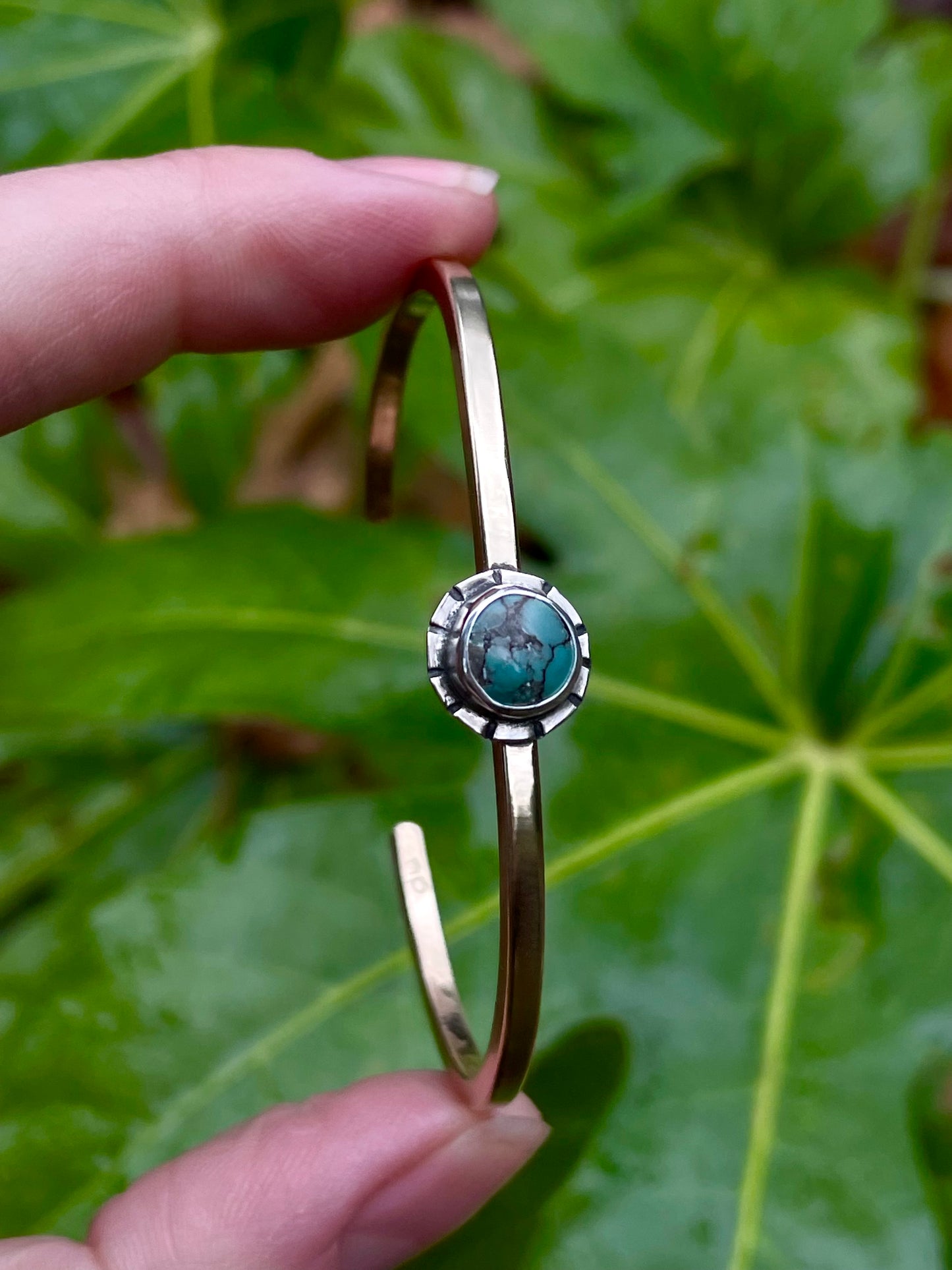 Mixed metal Turquoise Cuff 3