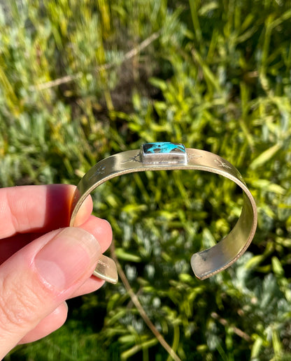 Mixed metal Turquoise Cuff 1