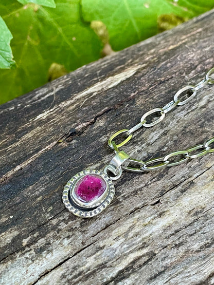 Fuchsia Tourmaline Necklace