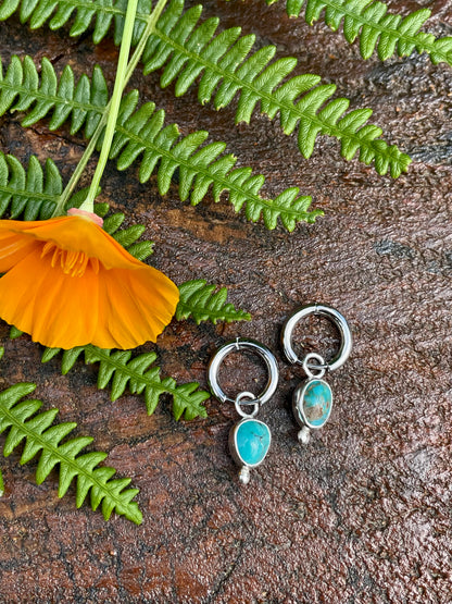 Cananea Turquoise Huggie Hoops 2