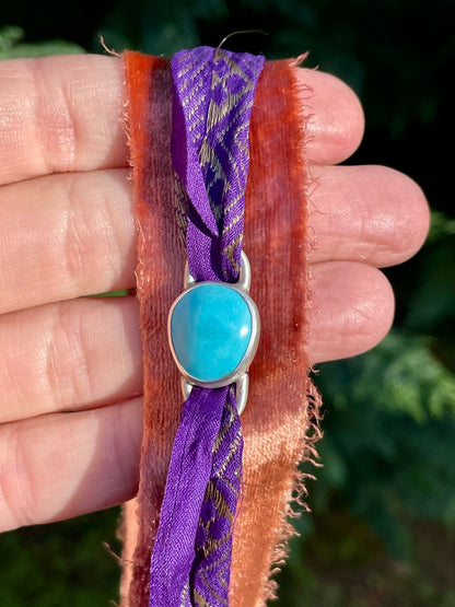 Cananaya Turquoise - Wrap Around Stone Charm