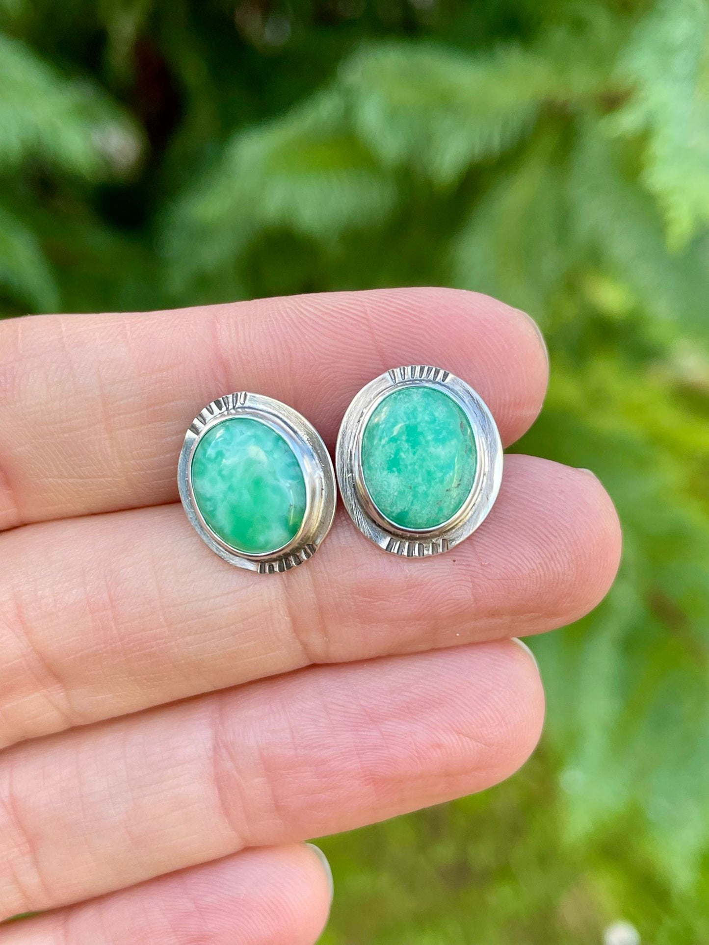 Chrysocolla Stud Earrings