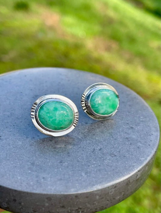 Chrysocolla Stud Earrings