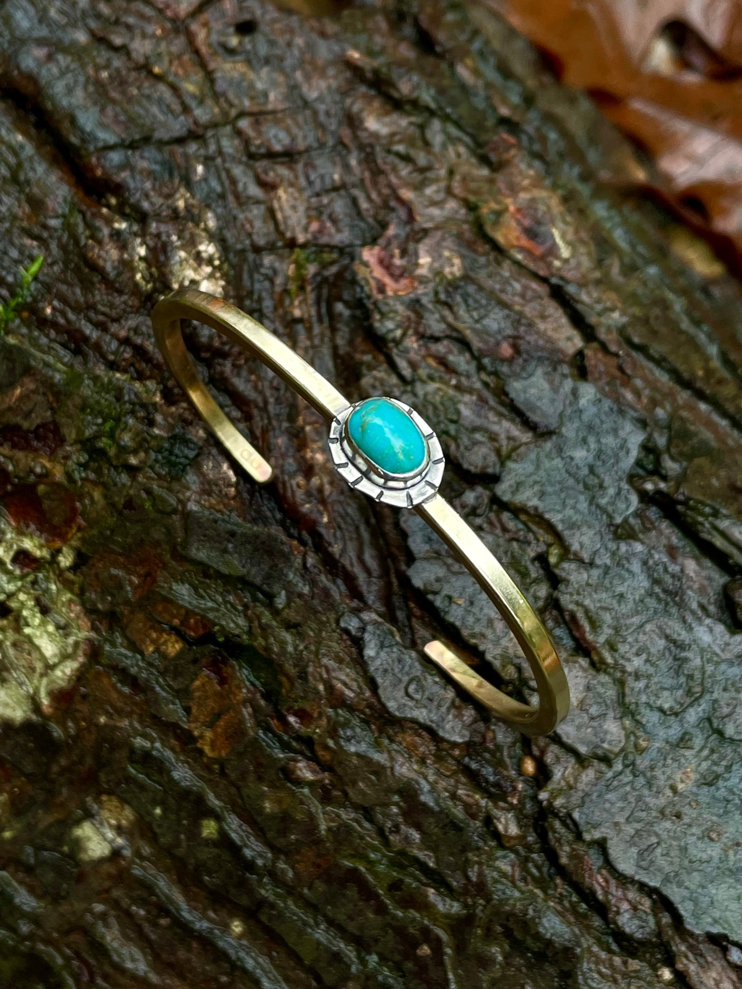 Mixed metal Turquoise Cuff 4