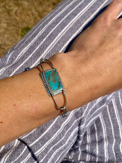 Persian Turquoise Oblong Chain Bracelet