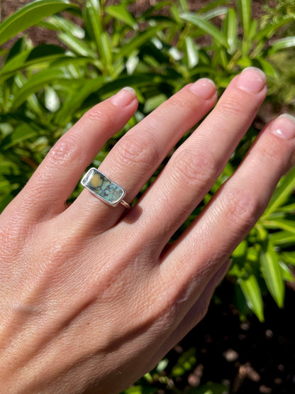 Horizontal Desert Variscite Ring size 7
