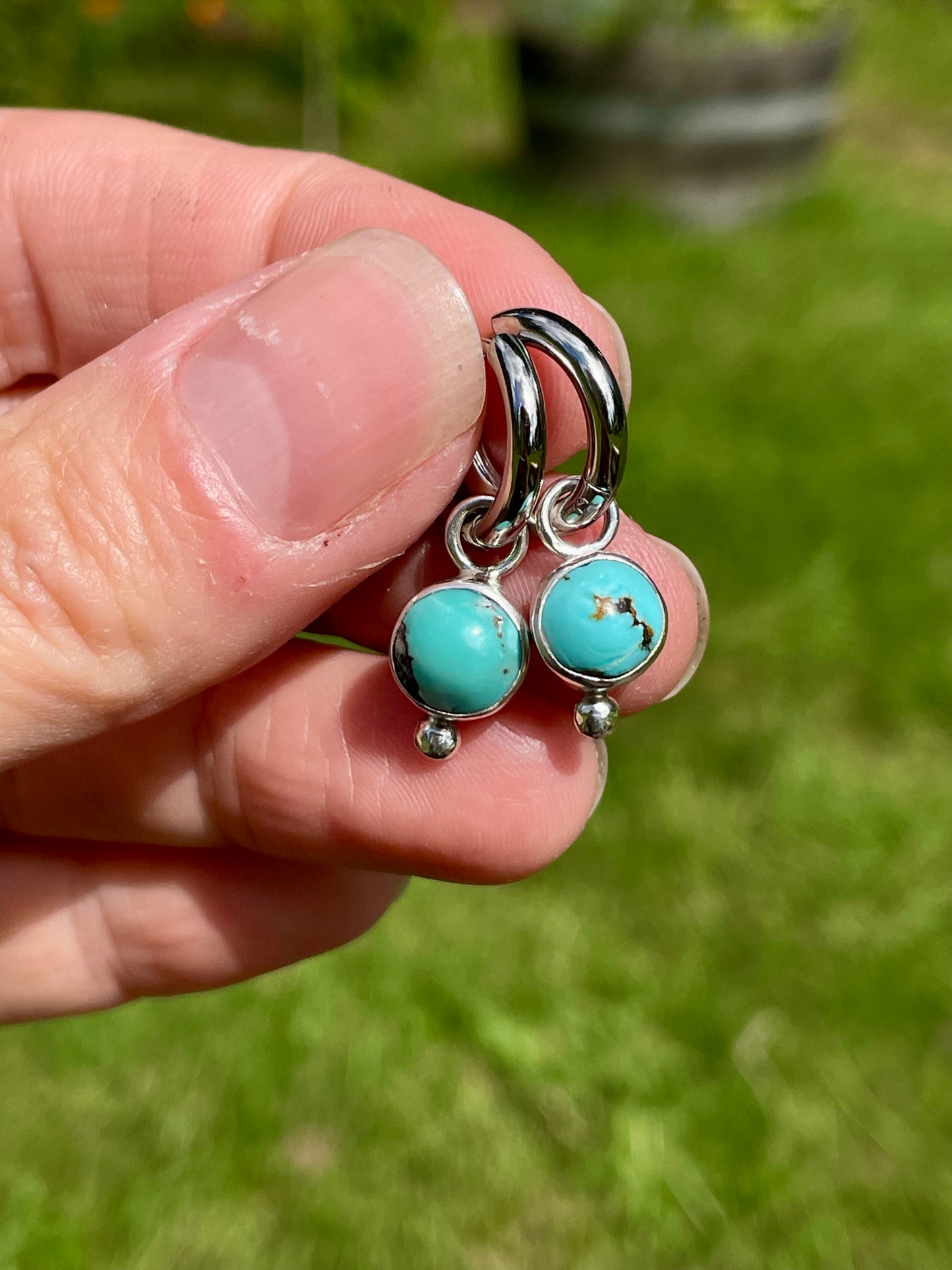 Cananea Turquoise Huggie Hoops 1