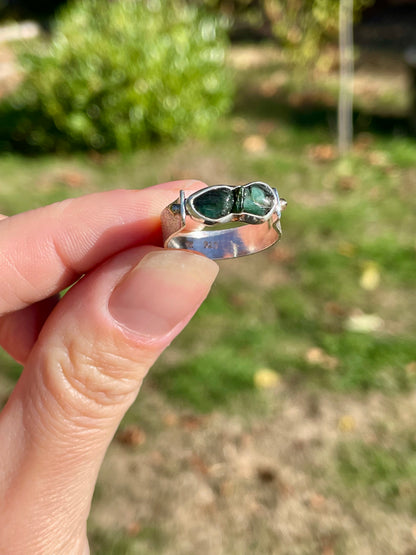 Emerald east/west Ring size 8