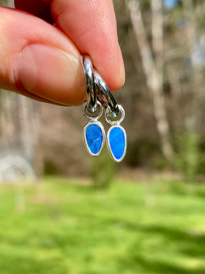 Australian Opal Huggie Hoop 5