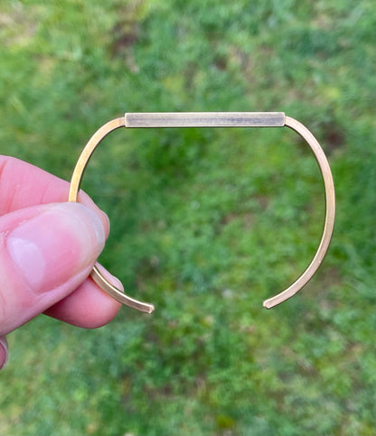 The square brass stacking cuff