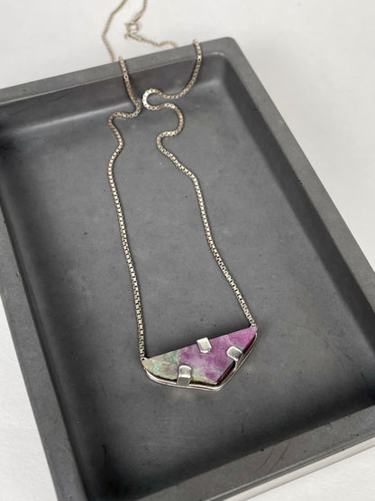 Prong set Variscite Necklace