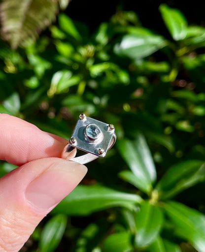 Montana Sapphire shield Ring size 5.5