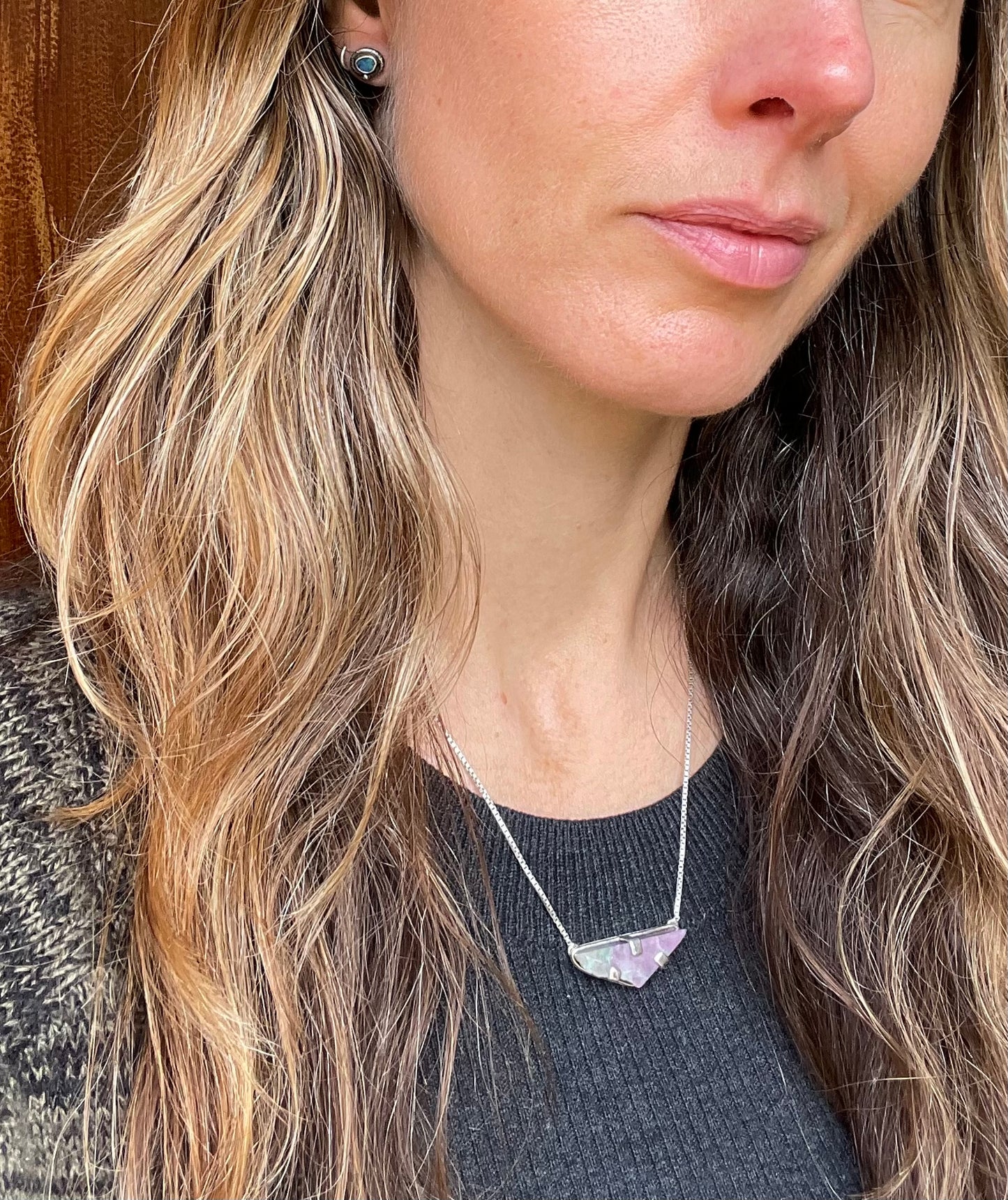 Prong set Variscite Necklace