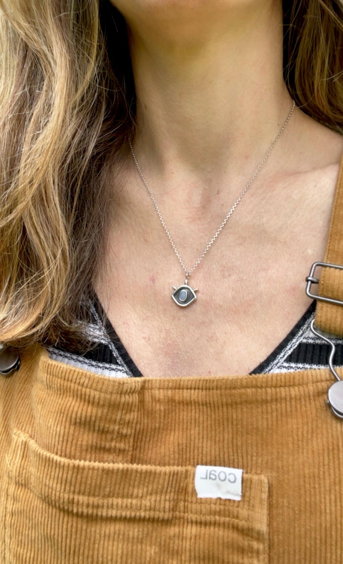Evil eye Talisman Opal Necklace