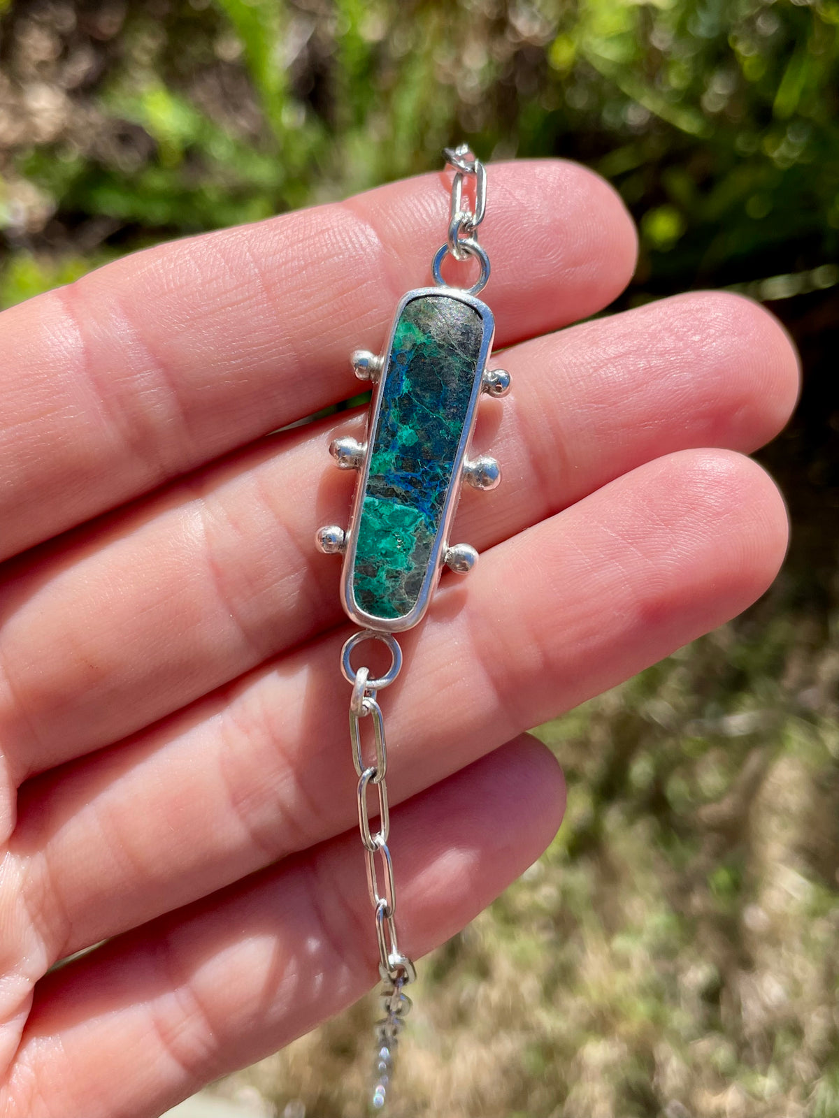 Azurite & Malachite Chain Bracelet