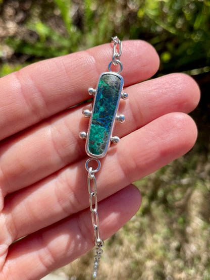 Azurite & Malachite Chain Bracelet