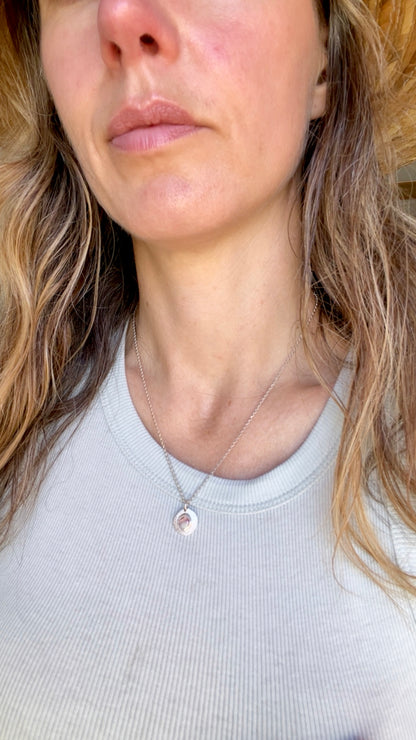 Recycled Mexican Fire Opal necklace 1