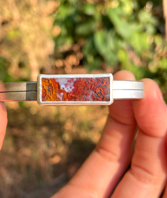 Red Moss Agate Cuff