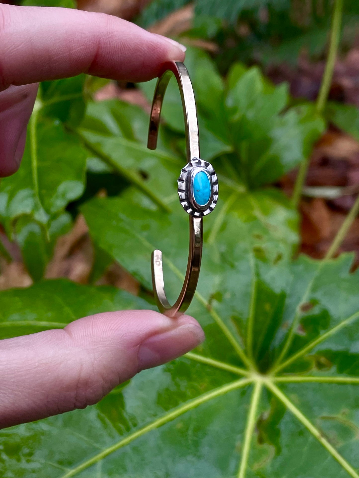 Mixed metal Turquoise Cuff 6