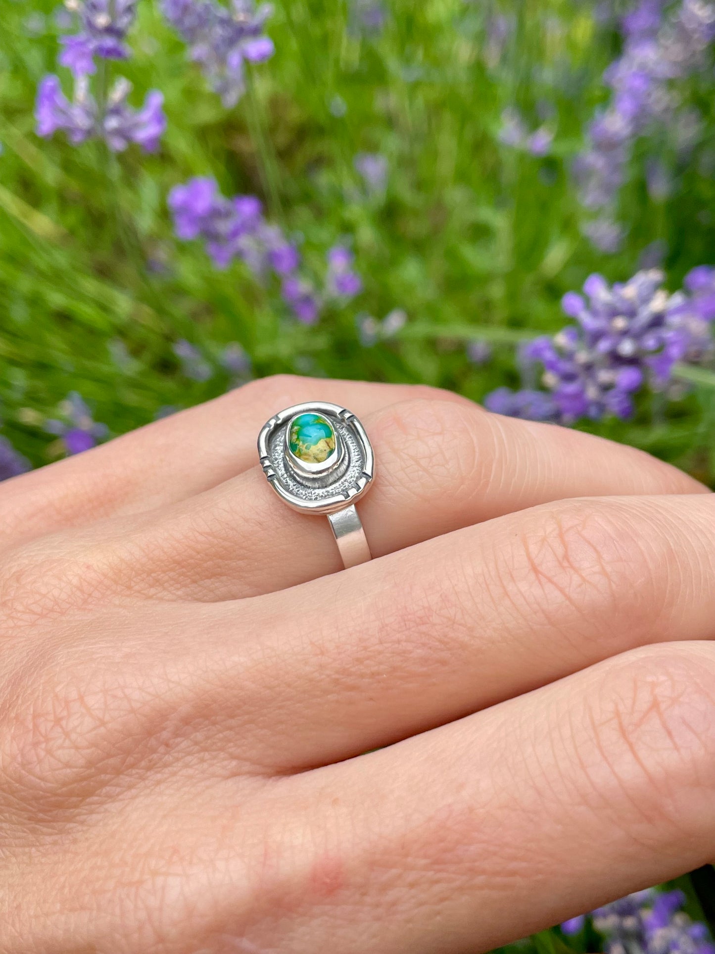 Sterling Silver Royston Turquoise ring size 7.5