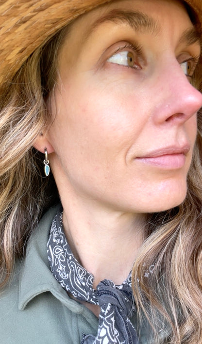 Australian Opal Huggie Hoop 2